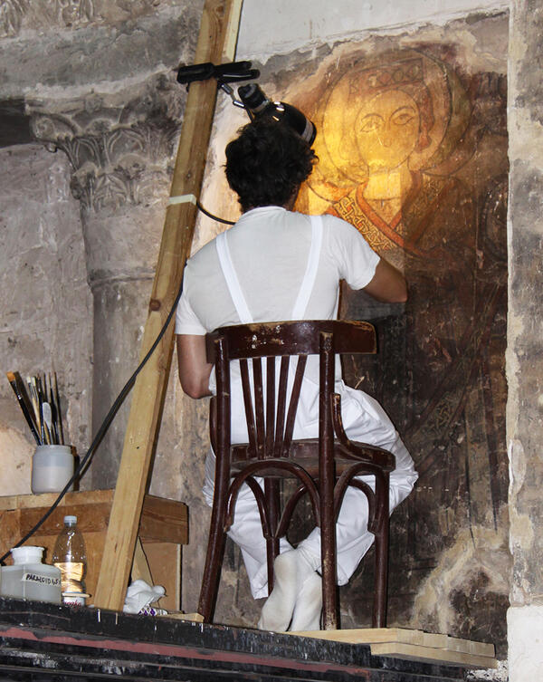 Painting Conservation in the Church Yale Egyptology